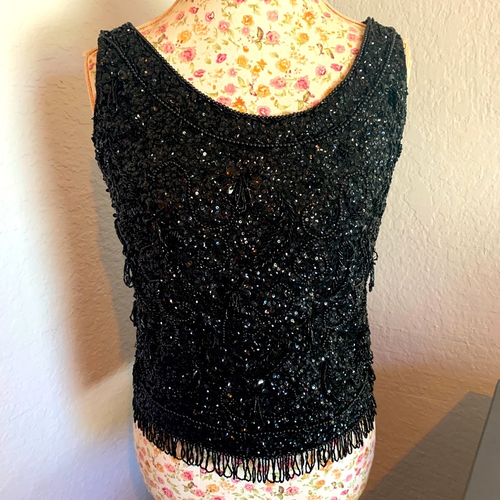 Vintage Helen Wong Beaded Top